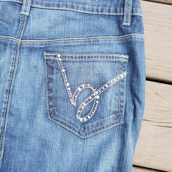 Vintage y2k Bebe Blue Jean Denim Bling Stretch Sexy Mermaid Maxi Skirt 30 - Picture 6 of 9